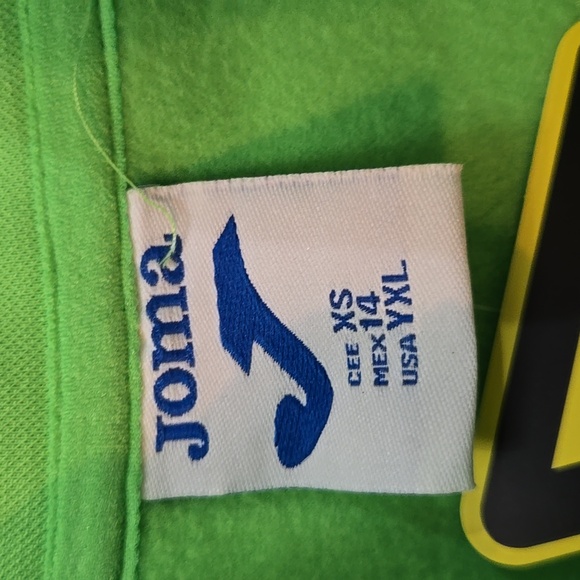 NWT Joma Faraon Sweatshirt Size YXL Neon Green - Picture 6 of 9